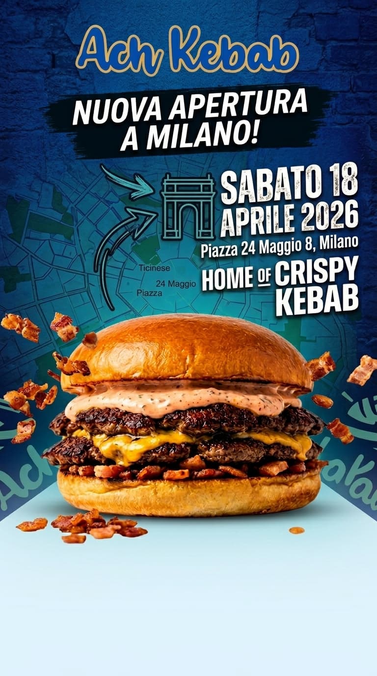 Ach Kebab — Nuova apertura, Piazza 24 Maggio 8 Milano, sabato 18 aprile 2026